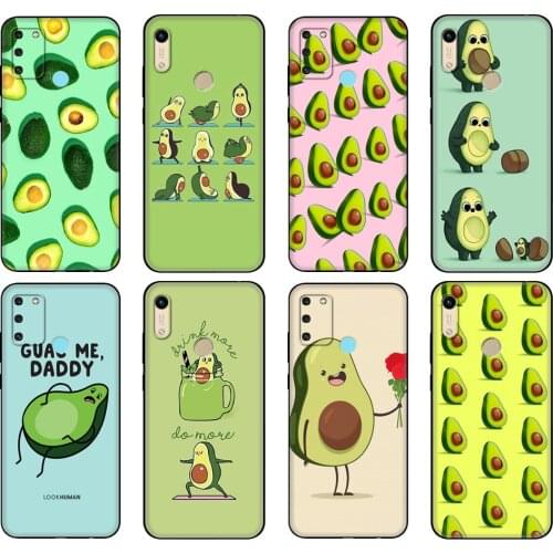 Black tpu Case For Honor 8a Prime 8s 9 10X Lite 9A 9C 9X Premium Pro 9S Case Cover Green avocado