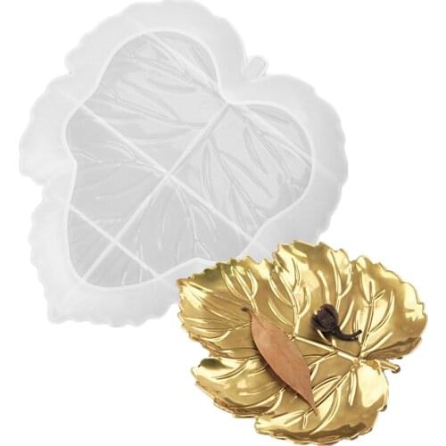Maple Leaf Shape Resin Mold DIY Creative Dish Craft UV Epoxy Silicone Mould Ashtray Jewelry Plate Making Tools JU0071