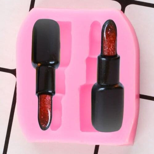Makeup Tools Lipstick Silicone Mold Cupcake Topper Fondant Mould Cake Decorating Tools Candy Polymer Clay Chocolate Molds