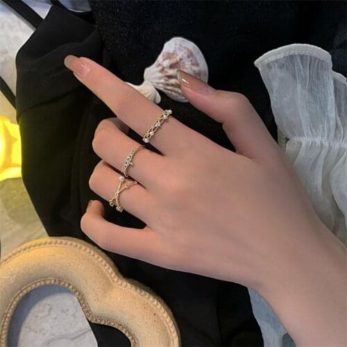2020New Fashion Simple Style Design Zircon Rings For Women Adjustable Mid Finger Knuckle Rings Students Jewelry