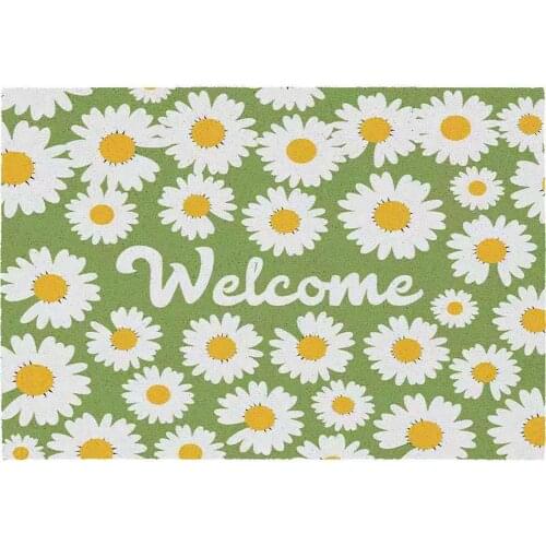 Daisy Plant Sand Scraping Dust Door Entrance Doormat Hallway Bath Non-slip Rug Dust Removal Carpet Wire Loop Footpad Doormat