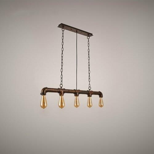Loft Vintage Edison Pendant Lights Personalized Bar Lighting Industrial Vintage Water Pipe Pendant Lamp E27 Black/Antique Lamps