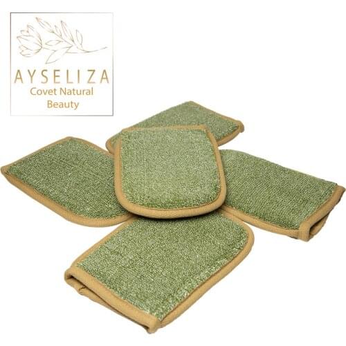Ayseliza Kesse Mitt-Premium Ramie Nettle Fiber Exfoliating Bath Gloves Extra Quality Scrubber Correct Skin Tone Remove Dead Cell