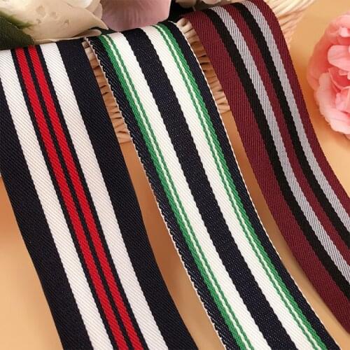 4cm Striped Jacquard Webbing Mens Trousers Edging Strips Home Textiles Shoes Hats Toys Clothing Accessories