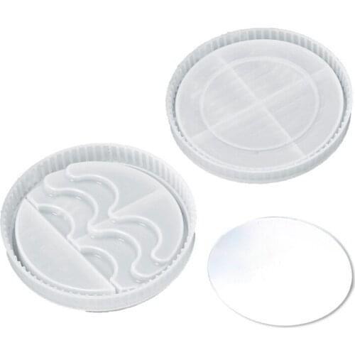 U90E Crystal Epoxy Resin Molds With Lid Mirror Storage DIY Resin Silicone Mold