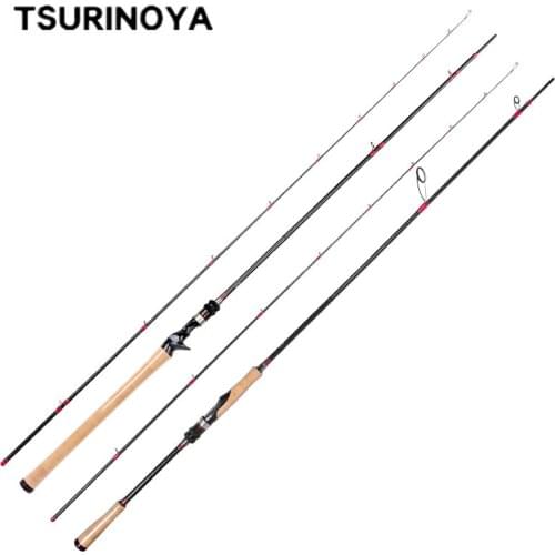 TSURINOYA 2.28m 2.47m Fishing Rod DEEP ATTACK M ML Power Long Casting Rod FUJI Accessories Carbon Fiber Spinning Casting Rod