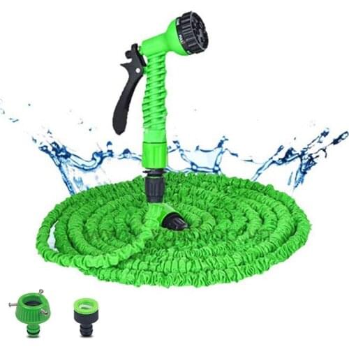 25FT-250FT High Pressure Garden Telescopic Water Gun Swellable Plastic Hose Water Gun Watering Car Wash Multi-function Spray Gun