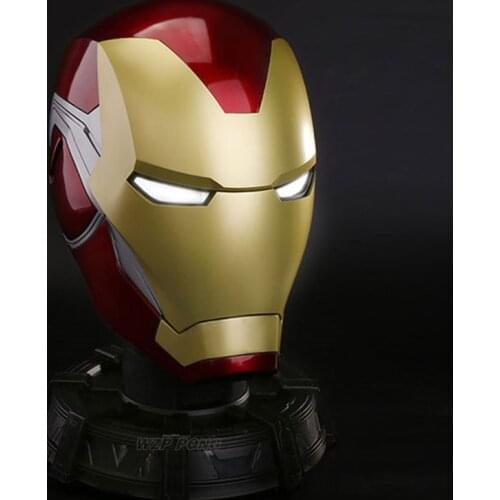 Hasbro Avengers Iron Man MK85 Helmet 1/1 Cosplay LED Lights Voice Bottom Speaker Action Figure Wearable Helmet Model Toy