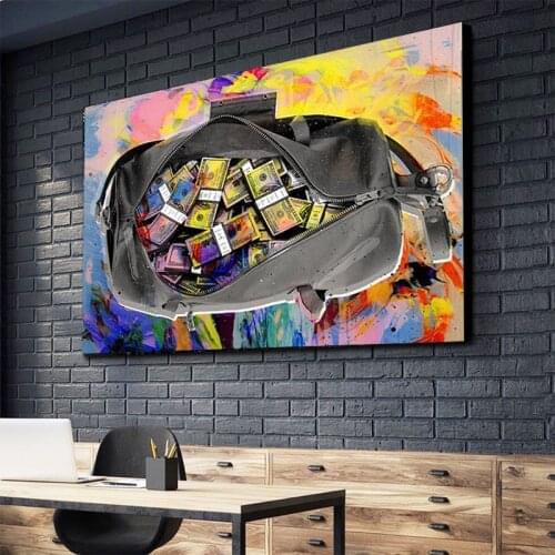 Nordic Abstract Purse Money Posters and Prints Canvas Painting Quadro Wall Art Picture for Living Room Home Decoration Cuadros