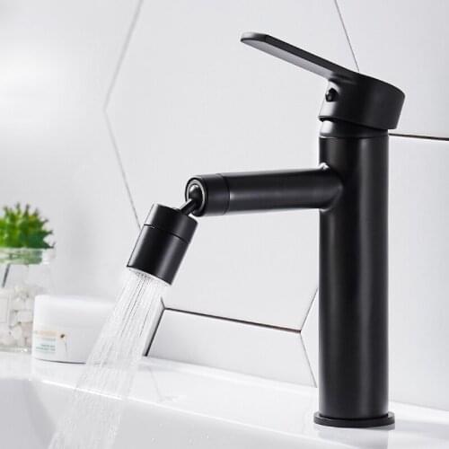 304 Stainless Steel 360 Rotate Basin Faucet Bathroom Kitchen Faucet Water Saving Tap