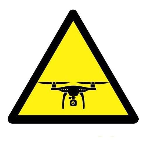 Car Styling and Decals Funny Caution Drones Helmet Motorcycle Sticker Auto Reflective Tape