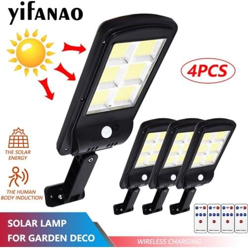 Dropshipping Led Solar Street lights outdoors PIR Motion Sensor Wall lamp Waterproof solar lamp Sunlight for Garden Yard Pathway