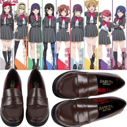 Anime Cosplay Jk Flat shoes The Musical Revue Starlight Cos Lolita shoes Japanese student Kawaii leather shoes Cute girls Brown