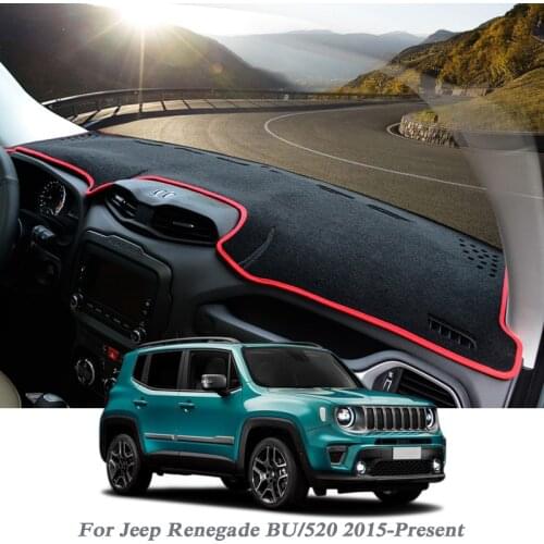 Car Styling Dashboard Protective Mat Shade Cushion Pad Rose Carpet For Jeep Renegade BU/520 2015-Present RHD&LHD Auto Accessory
