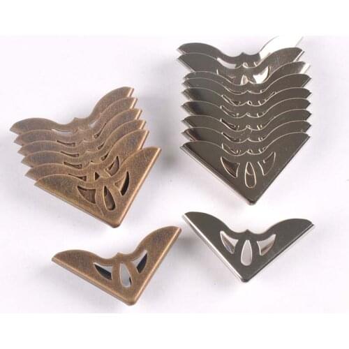 10Pcs Mixed Large Bronze Metal Book Corners Book For Menus Folders Photo Corner Protector Albums Diy Craft 30x30x6mm c2101