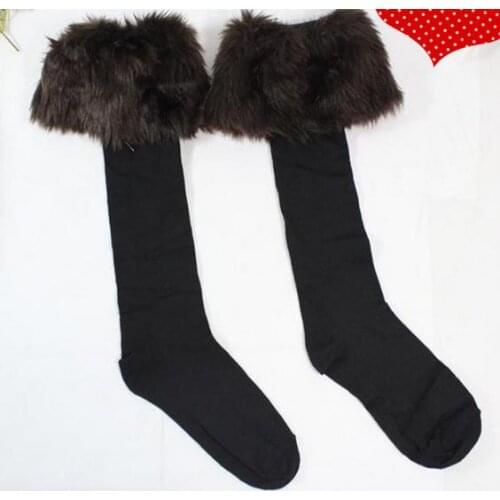 120pairs/lot fashion winter warm faux fur boot stocking