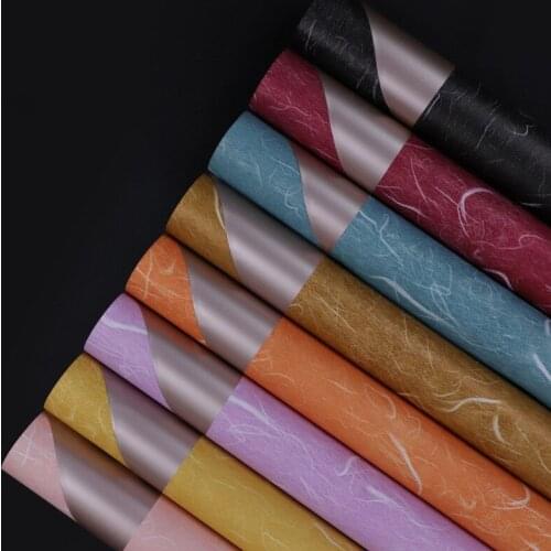 20pcs Double Rose Gold Flower Wrapping Paper Bouquet Gift Packaging Material Waterproof Floral Paper