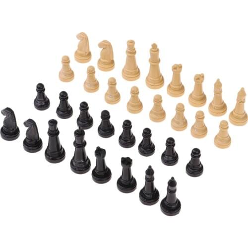 32 Pieces Plastic Chess Set for Kids and Adults International Chess Set for Board Game/Unique Gift