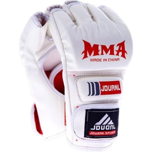 MMA fight Boxing Sports Leather Gloves Tiger Muay Thai Fighting Boxing Half Finger Gloves Boxing Sanda Boxing Gloves