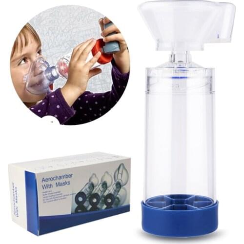 Child Adult Buffer Inhale Chamber Automizer Spacer Mist Storage Compressor Nebulizer Tank Aerochamber with Mask Cup Mouthpiece