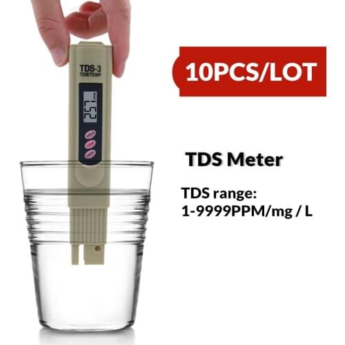 10pcs/lot Digital TDS Tester Portable Pen Water Meter Filter Measuring Water Quality Purity TDS Measurement Tool 40%off