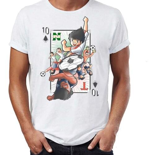 Mens T Shirt Captain Tsubasa Artwork Printed Tee