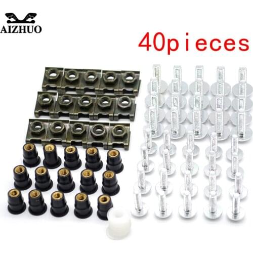 For yamaha YZF R1 XJR1300 FJR 1300 FZ1 FAZER YZF R6 Motorcycle Accessories Aluminum Windscreen Fairing Bolts Nut Screws Washer