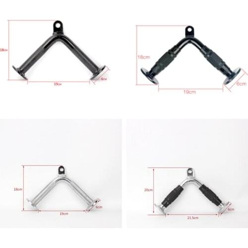 Home Gym Fitness Cable Machines Attachment Bodybuilding Rowing Muscle Strength Training V-handle Biceps Triceps Blaster T-bar