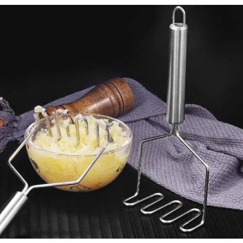 Potato Masher Stainless Steel Wave Shape Potatoes Crusher Multifunction Durable Potato Press Household Kitchen Accessories