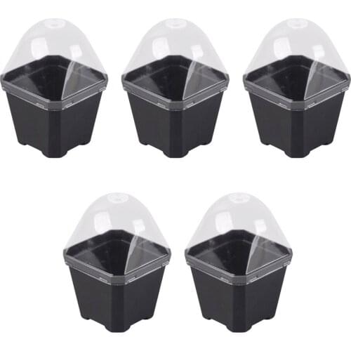 Seedling Pot Plant Pots Garden Planter 1 Pc White Soil Accessories Multifunction With Cover Black Plastic Lazy Flower Supplies