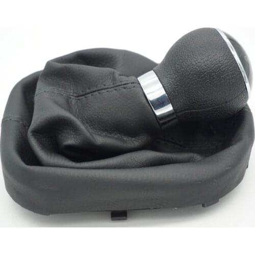 FAT 5 Speed Gear Shift Knob Leather Boot For VW Caddy 2004 2005 2006 2007 2008 2009 2010 2011 2012 2013 Touran 2003 2004 2005