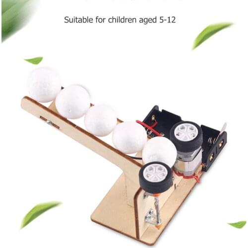 Creative Electric Ball Pitching Materials DIY School Science Projects Teaching Equipment Educational Model Kit Wooden Experiment