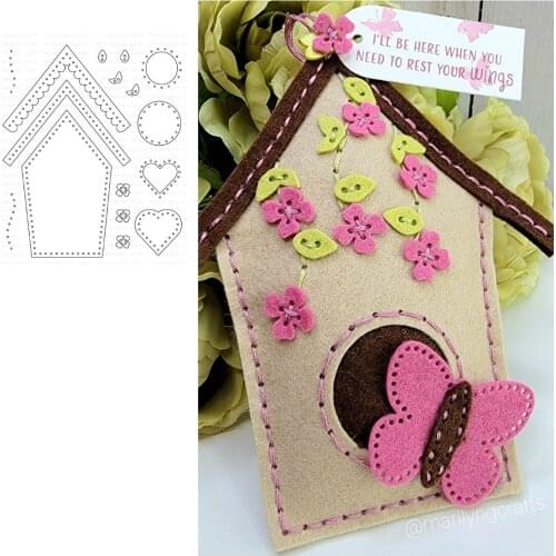 Birdhouse Metal Cutting Dies Scrapbook Diary Decoration Stencil Embossing Template DIY Greeting Card Handmade 2021 NEW Products