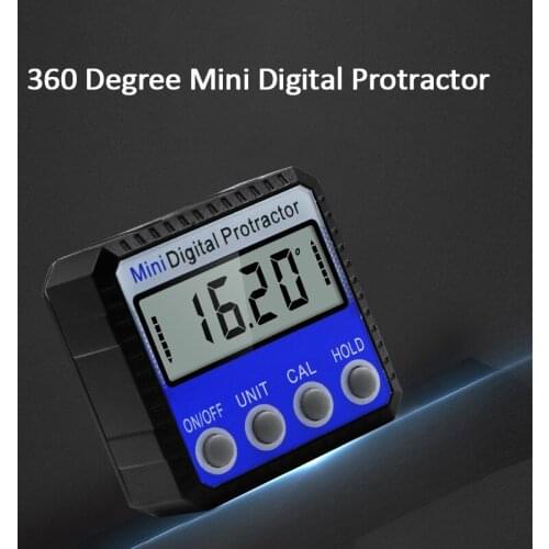 Mini Digital Protractor With Magnet Base 360 Degree Precision Protractor Inclinometer Water Proof Level Box Digital Angle Finder