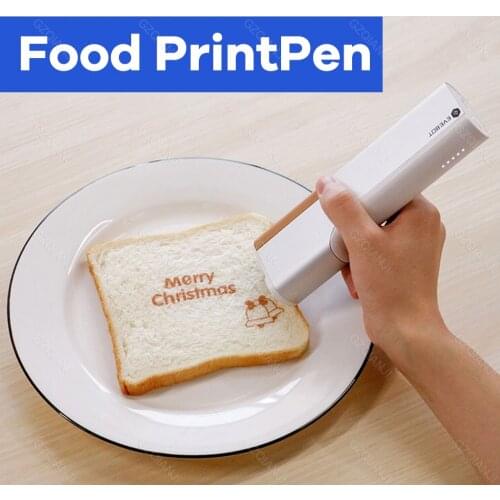 EVEBOT PrintPen Mini Food Printer Portable Inkjet Pen Print Custom DIY Bread Coffee Latter Printing Picture Printer on Coffee