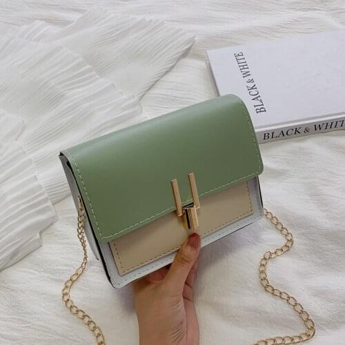Fashion womens shoulder bag small square bag light waterproof metal chain womens Messenger bag discount bags for women 2019