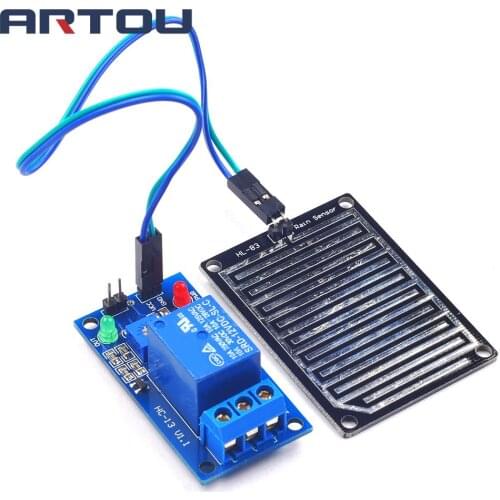 1pcs 5V 12V Raindrops Controller Module Rain Sensor Relay Module For Arduino Foliar Moisture M35 Monitor Weather