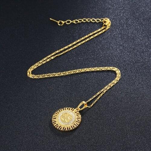 Muslim sun Necklace Pendant home Ornament hanging decoration craft for living room car Islamic Allah Totem Ramadan Gifts