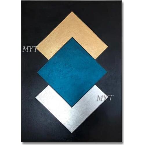 New Arrival Golden Acrylic Canvas Art 100% Hand-painted Modern Abstract Oil Painting Wall Decor Picture Unframed Pieces Panel