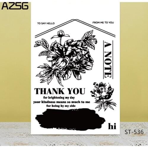 AZSG Flower Bud Leaves Clear Stamps For DIY Scrapbooking/Card Making/Album Decorative Silicone Stamp Crafts