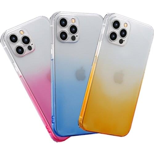 Luxury Transparent Gradient Color Soft Phone Case For iPhone 11 Pro Max X Xs XR 7 8 6 6S Plus SE2 2020 Silicone Shockproof Cover