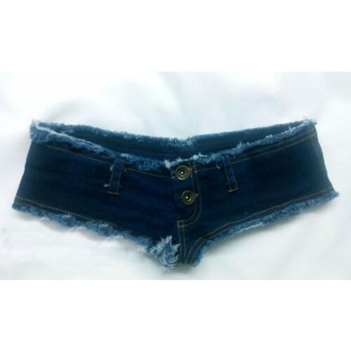 Sexy Low Waist Sexy Jeans Shorts Micro Mini Shorts Crotch Thong Detail Jeans Super Sexy Tight Temptation Erotic Clubwear