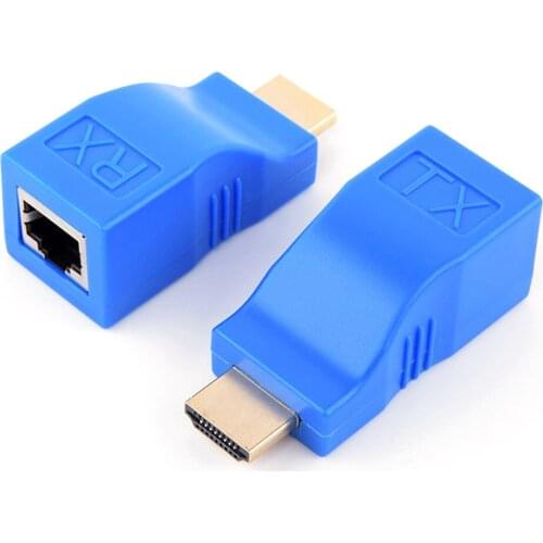 1 Pair RJ45 4K HDMI-compatible Extender Extension Up to 30m Over CAT5e Cat6 Network Ethernet LAN for HDTV HDPC DVD PS3 STB