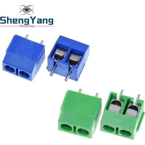ShengYang 10pcs KF301-2P 301-2P 2 Pin Plug-in Screw Terminal Block Connector 5.08mm Pitch 2 Pin Screw Terminal Block good
