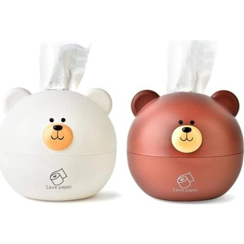 Nordic Bear Tissue Box Dry And Wet Tissue Box Storage Rack Dressing Table Decoration Napkin Organizer Home Crafts Decoration