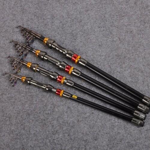 Spinning Fishing Rod 1.8m-3.6m Carbon Fiber Travel Sea Pole Telescopic Fishing Rod Folding Sea Fishing Rod for Max 5kg Fish
