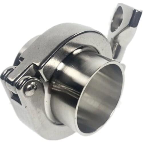 38mm 51mm Sanitary Flange Pipe Weld Ferrule + Tri Clamp + PTFE or Silicone Gasket Stainless Steel SUS SS 304 triclamp