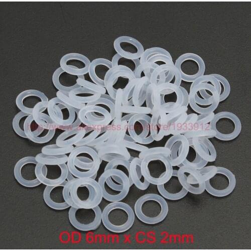OD 6mm x CS 2mm high temperature silicone o ring oring o-ring sealing rubber washer