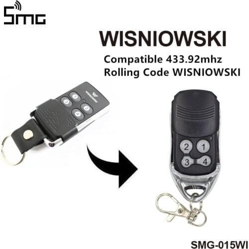 WISNIOWSKI Garage Remote Control Rolling Code 433.92MHz Replacement For Door Gate