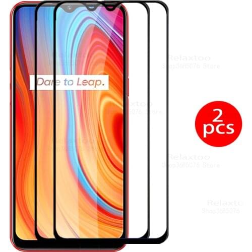 2pcs full cover glass realme c 3 glass screen protector for oppo realme realmi c3 3c phone Protective Film Cover realmec3 6.5